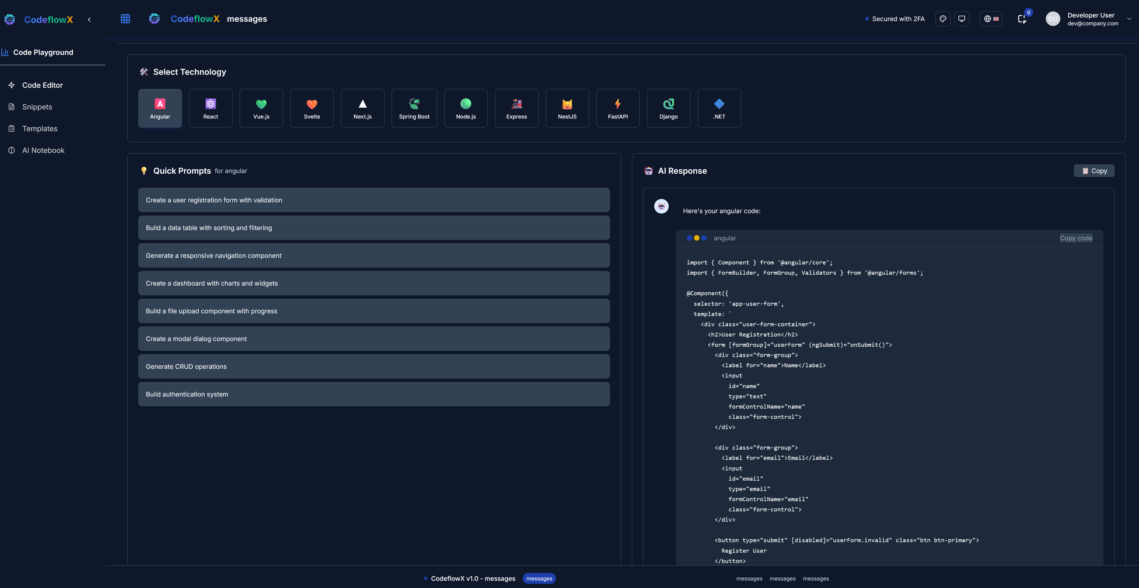 VibeCoding Interface